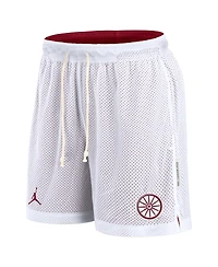 Jordan Men's White/Crimson Oklahoma Sooners Primetime Reversible Shorts