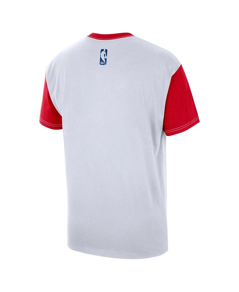 Nike Men's White Philadelphia 76ers 2024/25 City Edition Courtside Color Block T-Shirt
