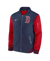 Nike Men's Navy/Red Boston Red Sox Authentic Collection Dugout Full-Zip Bomber Jacket