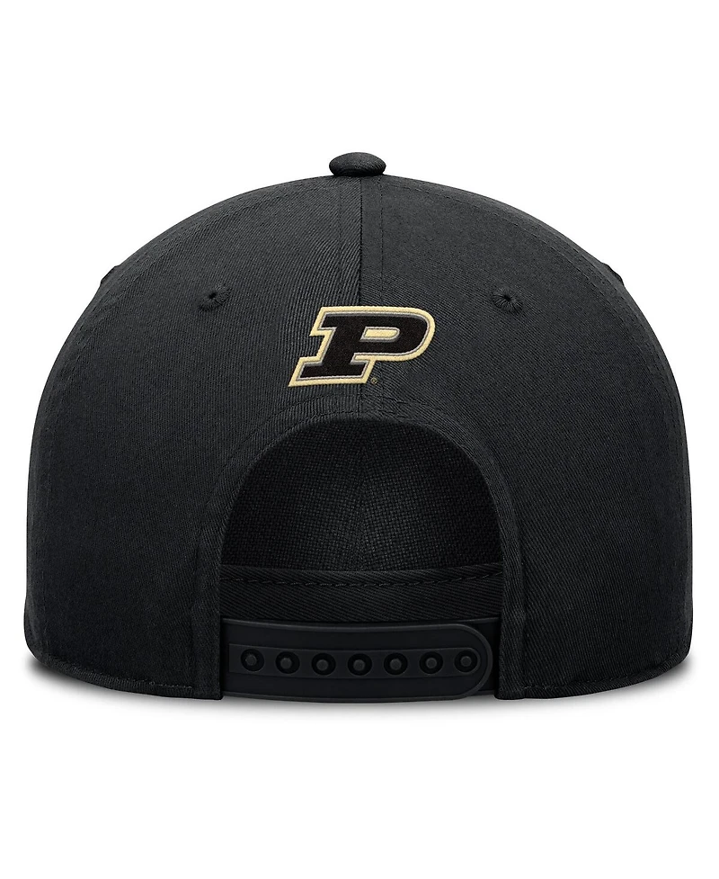 Fanatics Men's Black Purdue Boilermakers Foul Ball Rope Adjustable Hat