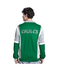 Starter Men's Green Philadelphia Eagles Contender Vintage Logo Full-Zip Track Jacket