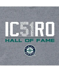 New Era Men's Ichiro Suzuki Gray Seattle Mariners 2025 National Baseball Hall of Fame Pullover Hoodie