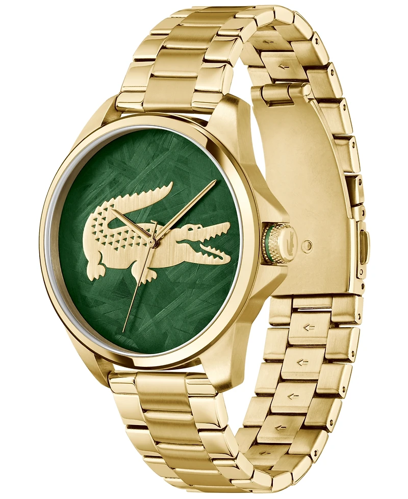Lacoste Men's Le Croc Gold Tone Stainless Steel Bracelet Watch, 43mm