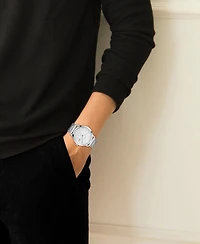 Lacoste Men's Metropole Silver Tone Stainless Steel Bracelet Watch, 39mm