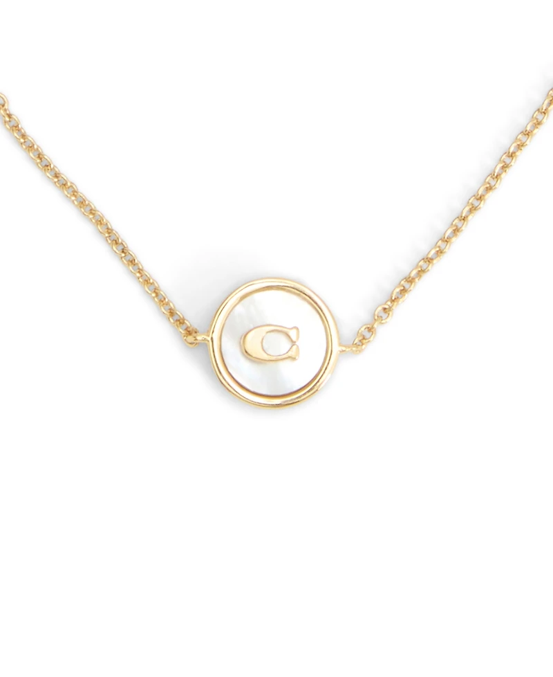 Coach Signature Mother of Pearl Coin Slider Bracelet