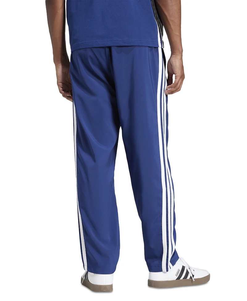 adidas Men's Stanford Essential Three-Stripes Open Hem Track Pants