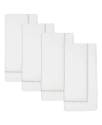 Saro Lifestyle Timeless Chainlink Embroidery Napkin, Set of 4