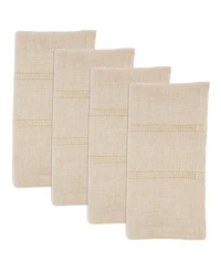 Saro Lifestyle Leno Stripe Elegance Napkin, Set of 4
