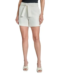 Jones New York Women's Linen-Blend Pull-On Belted Shorts