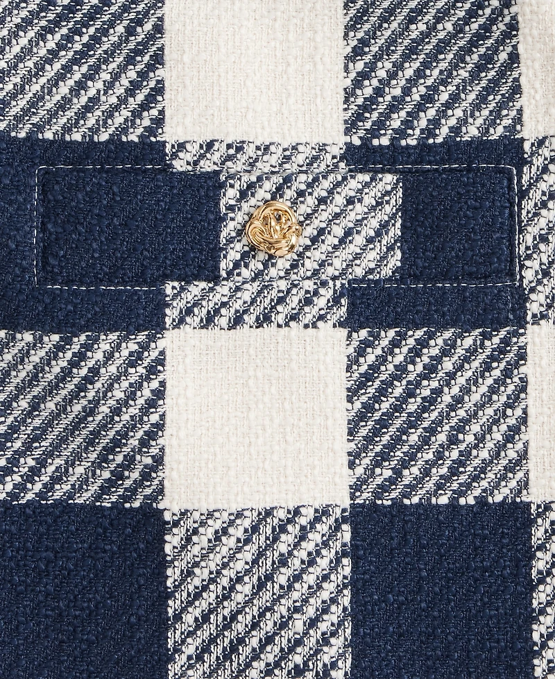 On 34th Women's Gingham Tweed Mini Skirt, Exclusively at Macy's