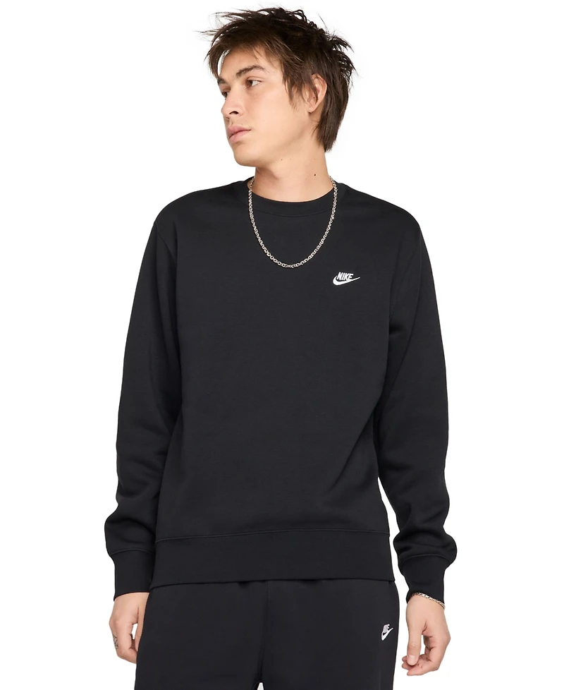 Nike Men's Pullover Fleece Crewneck Logo Sweatshirt