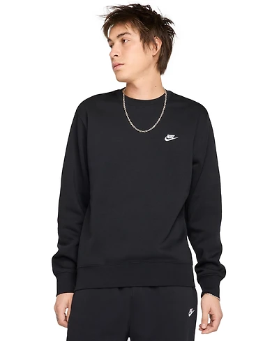 Nike Men's Pullover Fleece Crewneck Logo Sweatshirt