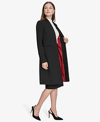 Halston Women's Contrast-Lined Duster Blazer