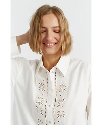 Chinti & Parker Women's Cotton Broderie Shirt Dress