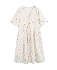 Chinti and Parker Women's & Linen-Cotton Etoile V-Neck Sundress
