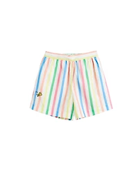 Chinti and Parker Women's & Linen-Cotton Snoopy Stripe Shorts