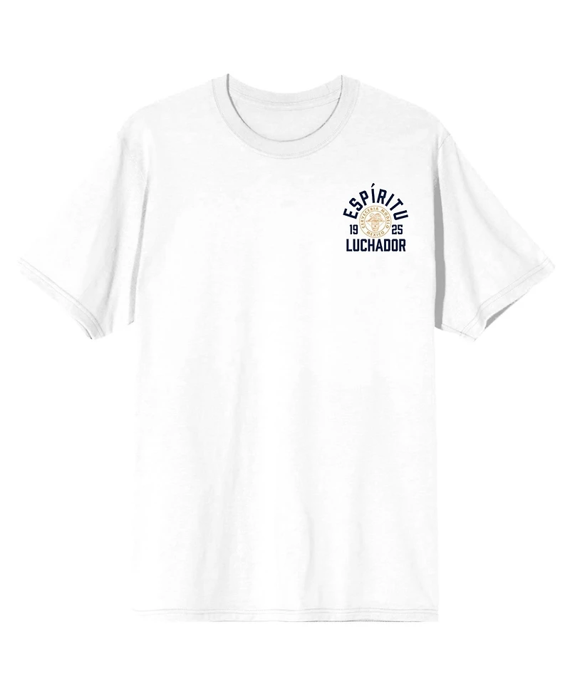 Modelo Big & Tall The Fighting Spirit Crew Neck Short Sleeve White T-shirt-4XLB
