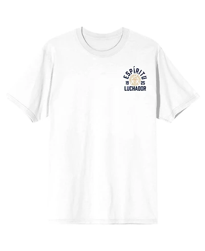 Modelo Big & Tall The Fighting Spirit Crew Neck Short Sleeve White T-shirt-4XLB