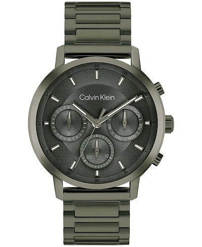 Calvin Klein Men's Gauge Ionic Plated Barley Green Steel Bracelet Watch, 41mm