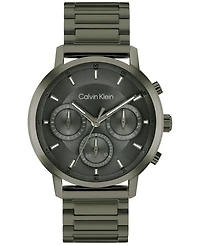 Calvin Klein Men's Gauge Ionic Plated Barley Green Steel Bracelet Watch, 41mm