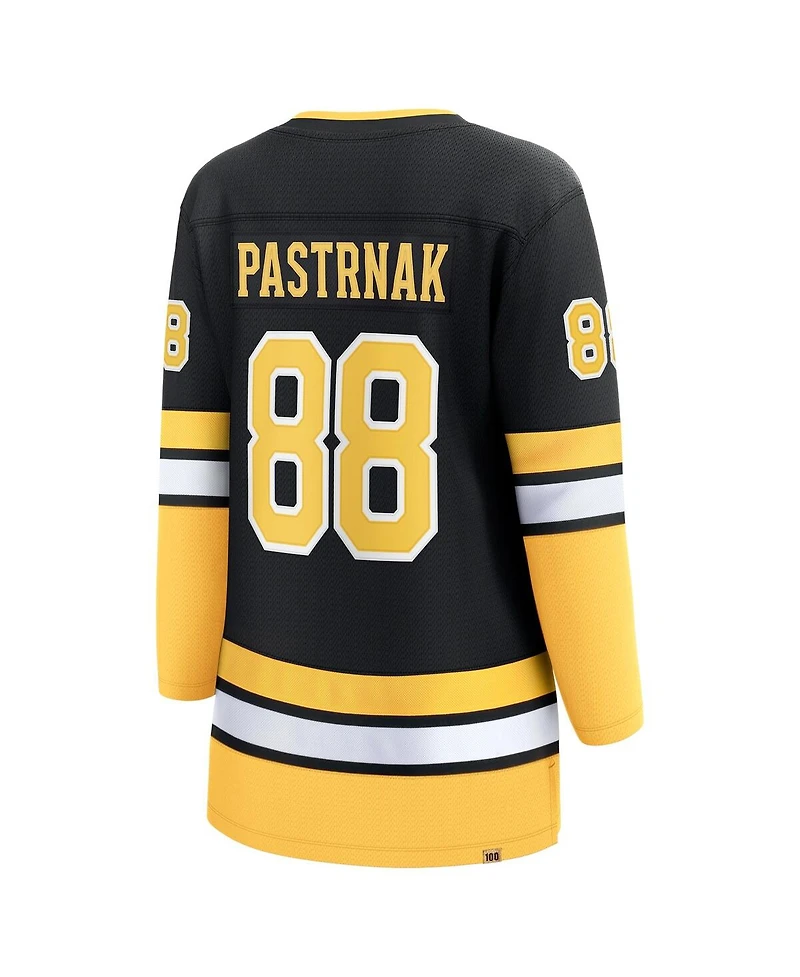 Fanatics Women's David Pastrnak Black Boston Bruins 100th Anniversary Premier Breakaway Player Jersey