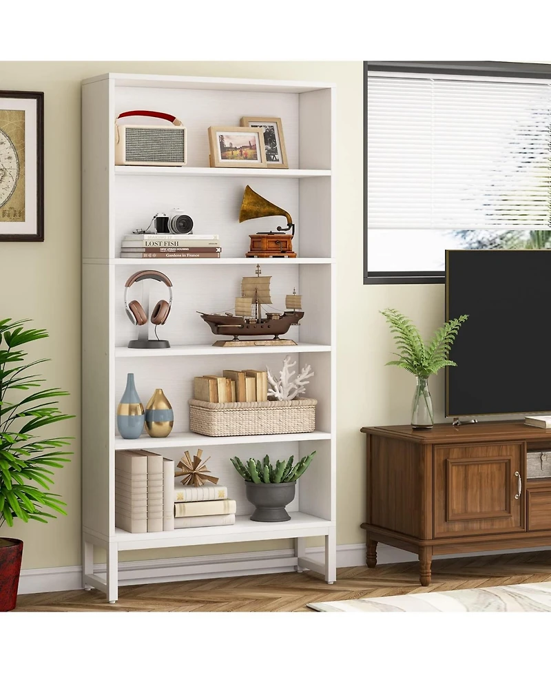 Tribesigns Tall Bookcase and Bookshelf, 70.8" Large Bookcases Organizer with 5-Tier Storage Shelves for Living Room, Bedroom, Office