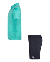 Hurley Little Boys Belmont Polo Shirt & Shorts Set