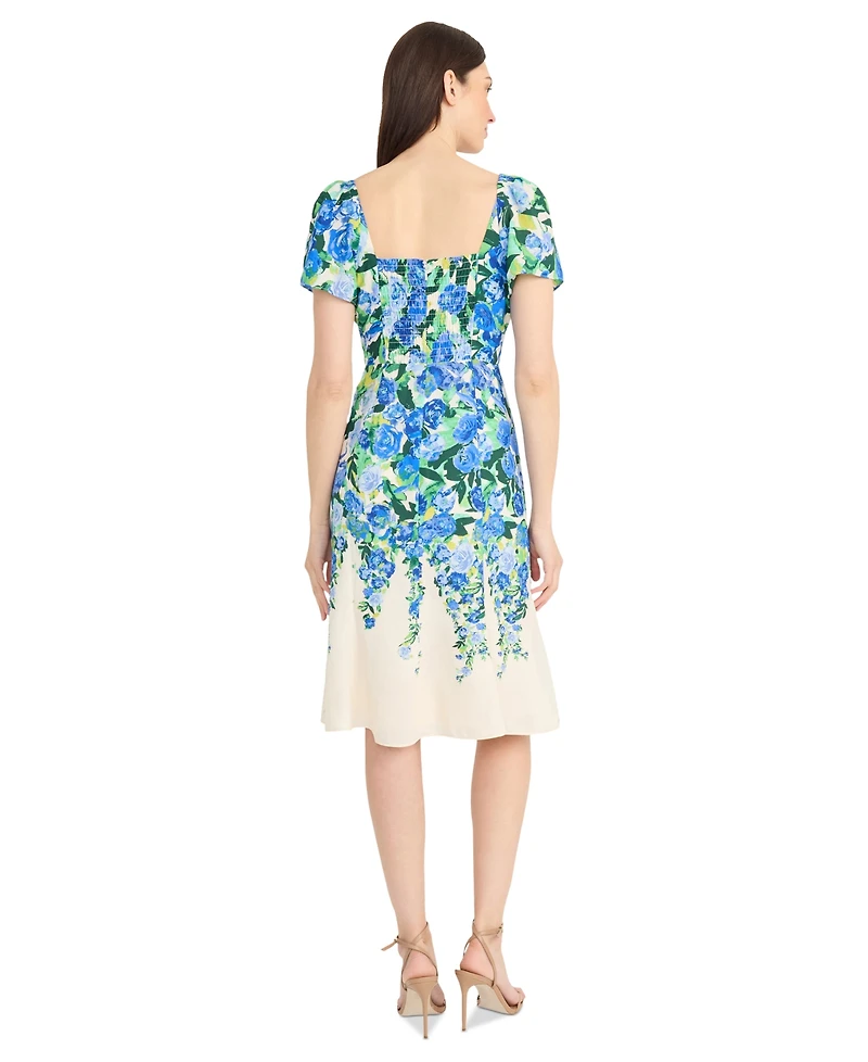 Maggy London Women's Floral-Print Fit & Flare Dress