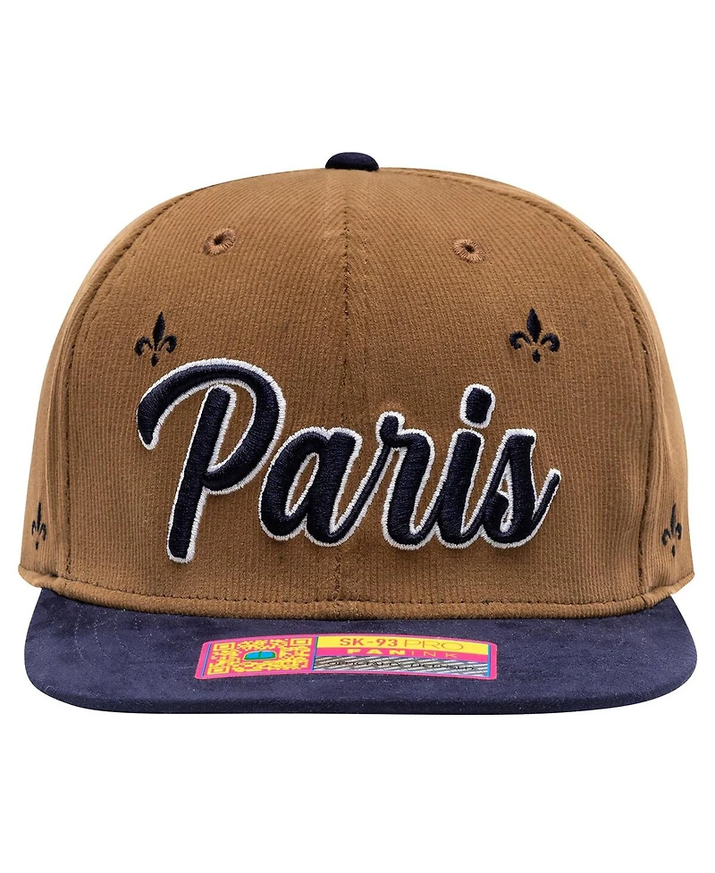 Fan Ink Men's Brown/Navy Paris Saint-Germain Whiskey Adjustable Hat