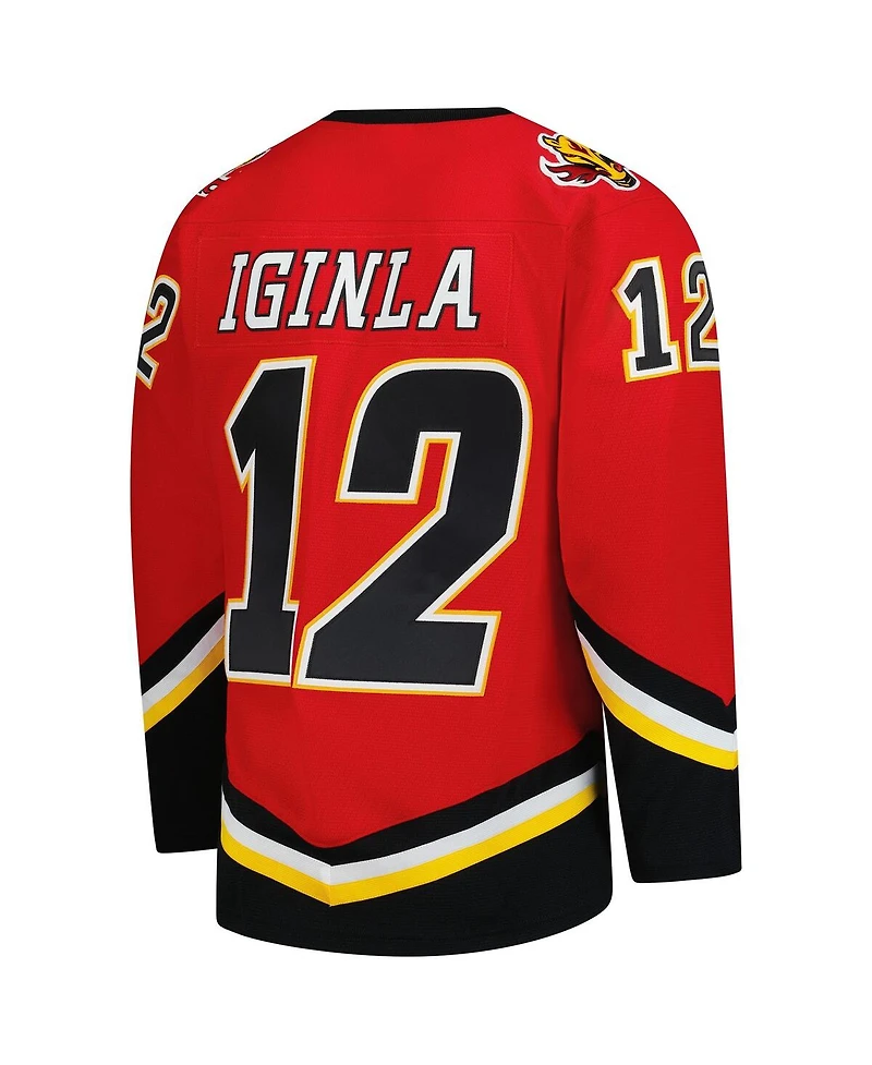 Mitchell & Ness Men's Jarome Iginla Red Calgary Flames 2003-04 Power Play Jersey