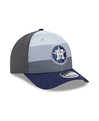 New Era Men's Gray/Navy Houston Astros 2025 Batting Practice 9FORTY M-Crown Adjustable Hat