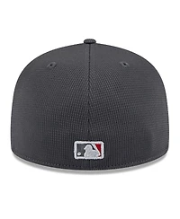 New Era Men's Gray/Red Cleveland Guardians 2025 Batting Practice 59FIFTY Fitted Hat