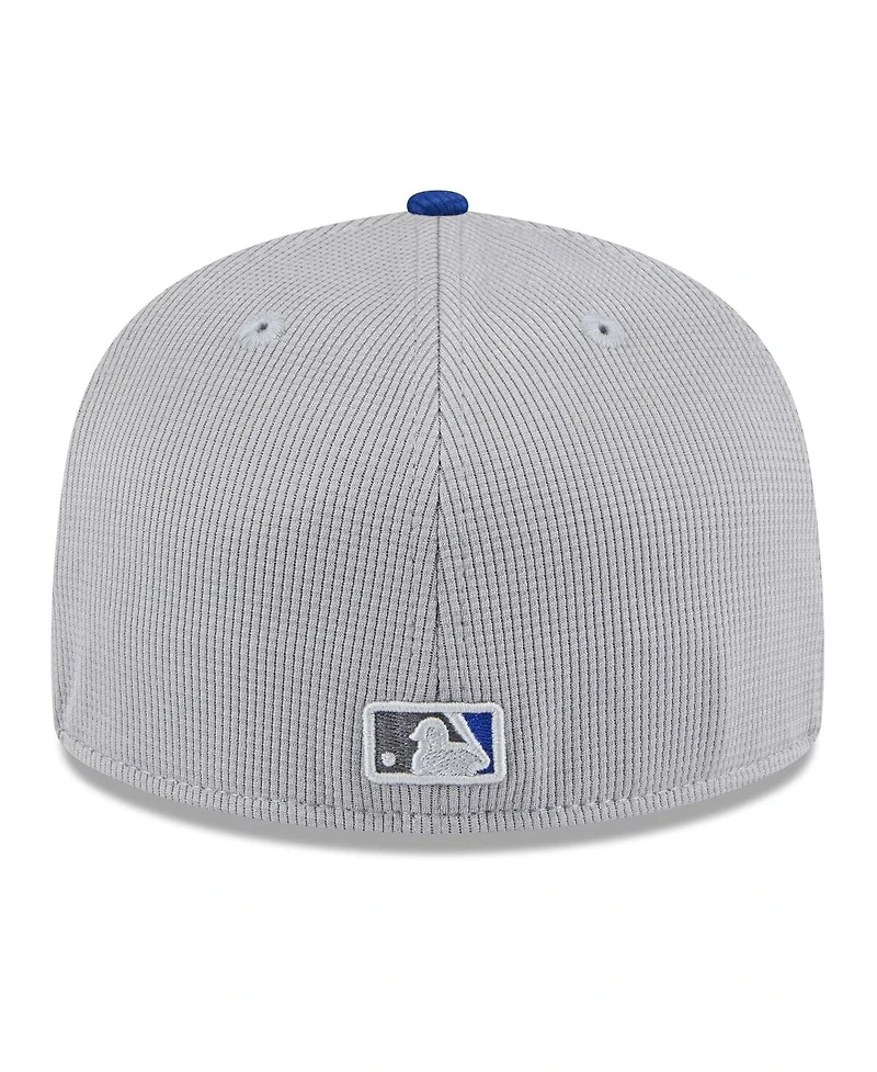 New Era Men's Gray/Royal New York Mets 2025 Batting Practice 59FIFTY Fitted Hat