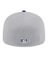 New Era Men's Gray/Royal New York Mets 2025 Batting Practice 59FIFTY Fitted Hat