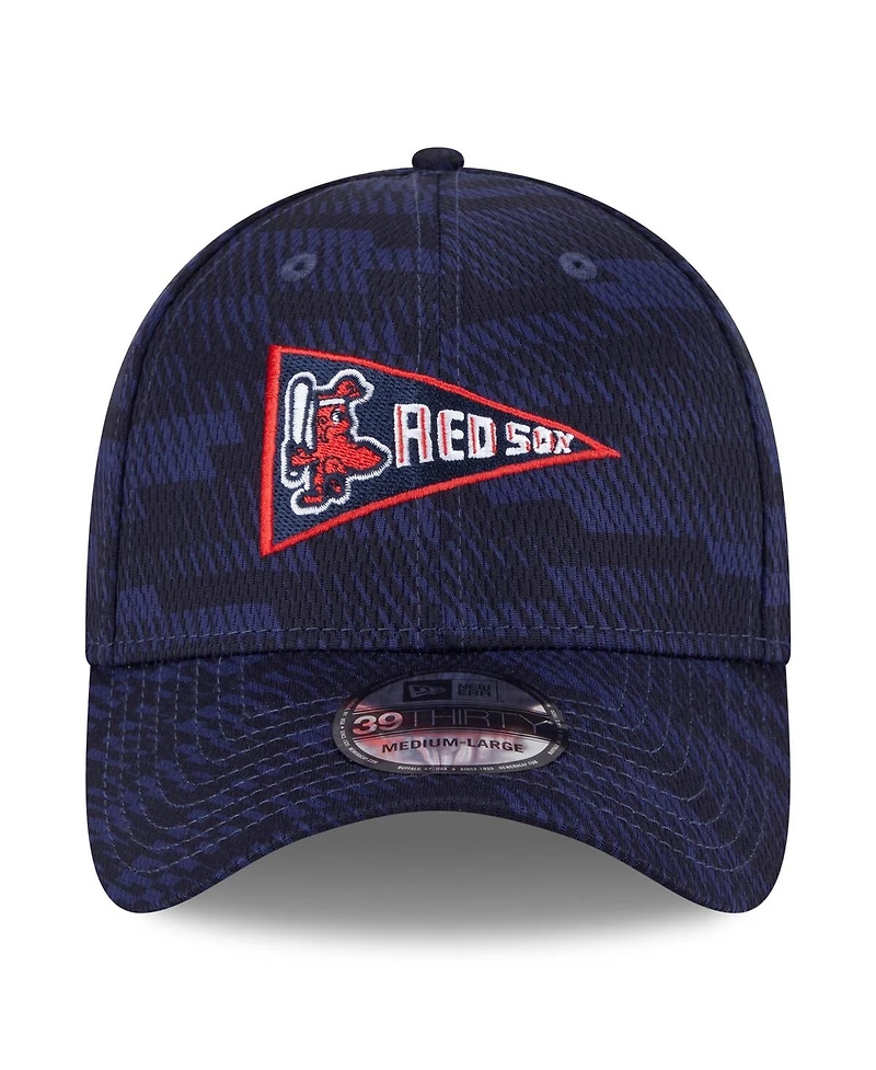 New Era Men's Navy Boston Red Sox 2025 Mlb Clubhouse 39THIRTY Flex Hat