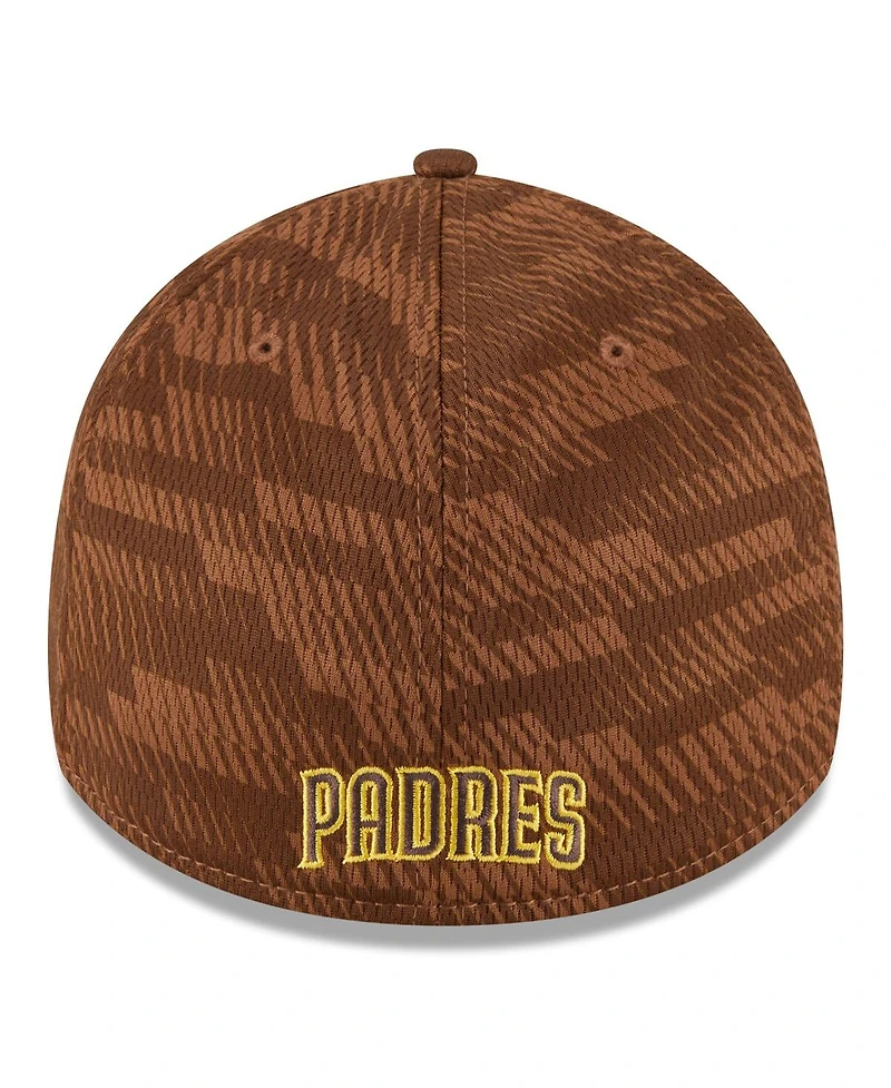 New Era Men's Brown San Diego Padres 2025 Mlb Clubhouse 39THIRTY Flex Hat