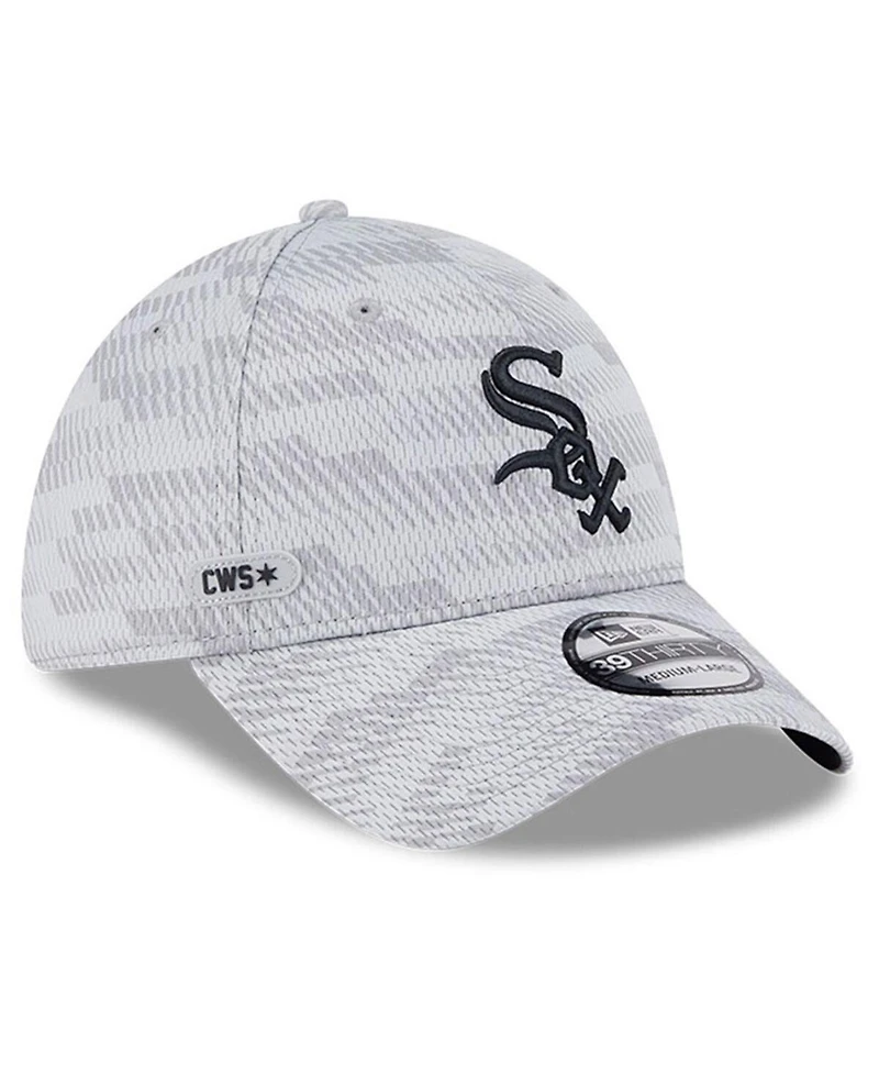 New Era Men's Gray Chicago White Sox 2025 Mlb Clubhouse 39THIRTY Flex Hat