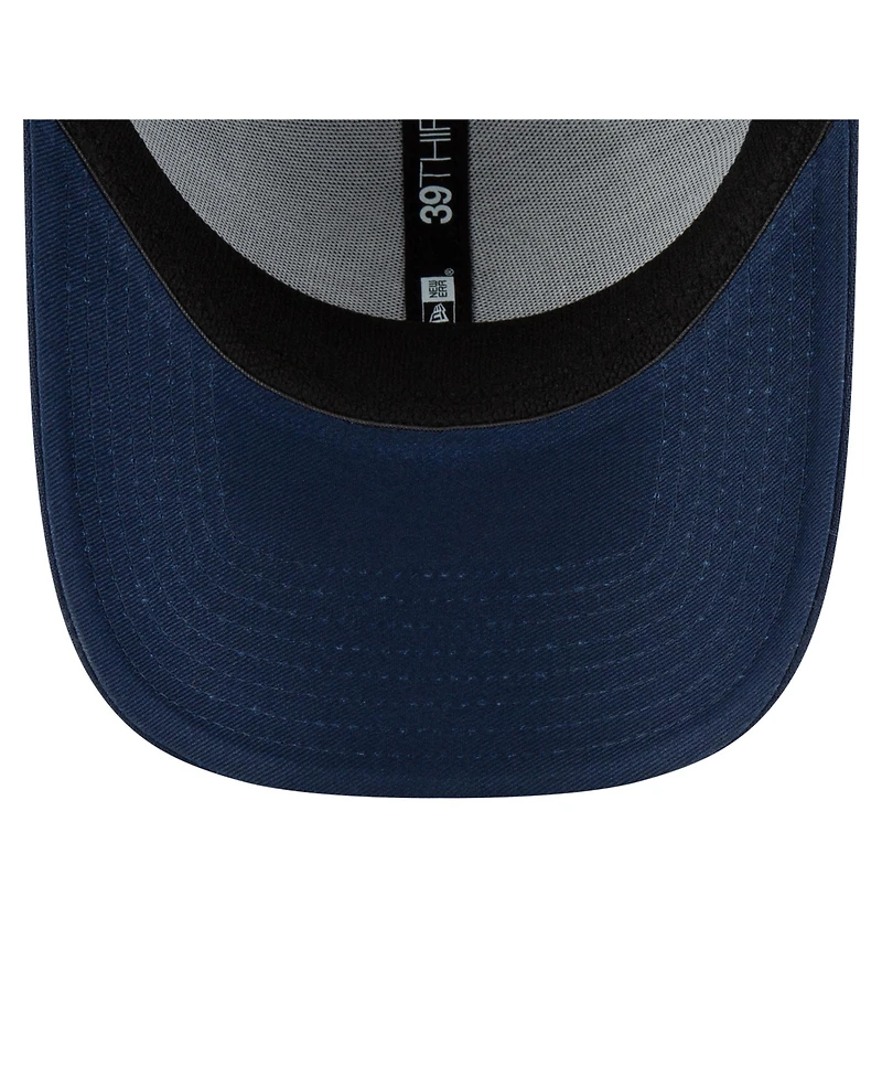 New Era Men's Navy La Clippers Logo 39THIRTY Flex Hat