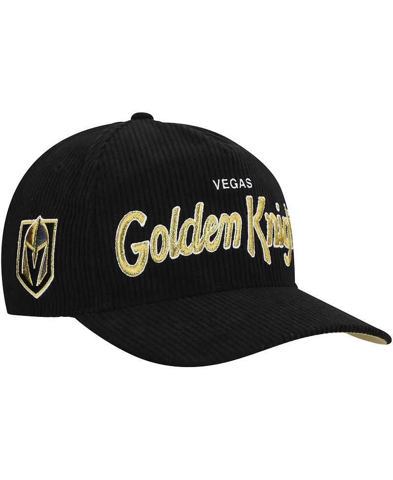 '47 Brand Men's Black Vegas Golden Knights Crosstown Corduroy Hitch Adjustable Hat