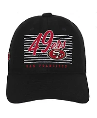 Outerstuff Big Boys and Girls Black San Francisco 49ers Retro Wooly Adjustable Hat