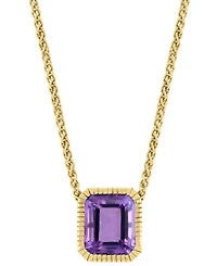 Effy Citrine Pendant Necklace (5-7/8 ct. t.w.) 14k Gold over Silver, 17" + 1" extender (Also Amethyst)