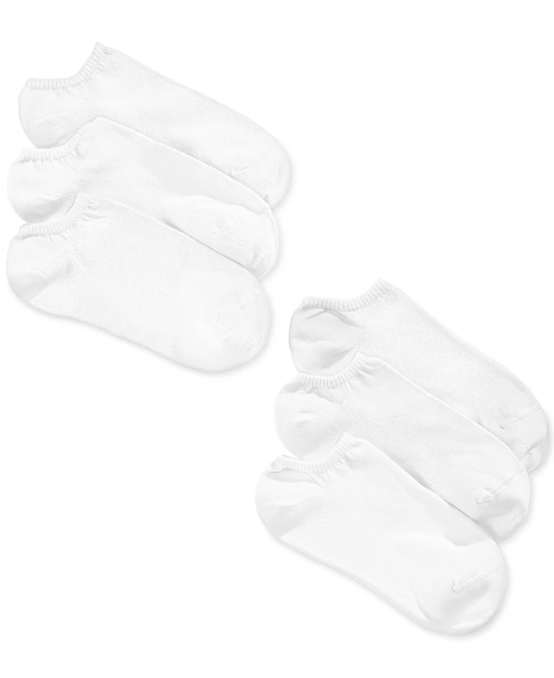 Hue Women's 6 Pack Cotton No Show Socks U6421