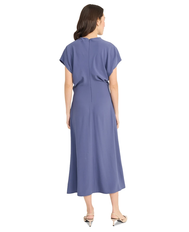 Luxely Women's Draped Dolman-Sleeve Midi Dress