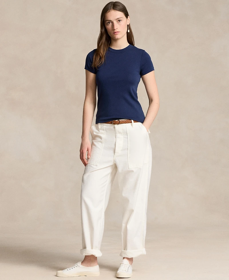Polo Ralph Lauren Women's Ribbed Cotton Tee