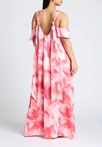 Eloquii Women's Strap Detail Trapeze Gown