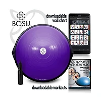 Bosu 72-10850 Home Gym Equipment The Original Balance Trainer 65 cm Diameter, Black and Purple