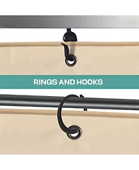 Aoodor Universal x ft. Gazebo Replacement Mosquito Netting Screen 4-Panel Sidewalls with Double Zipper (Only Netting