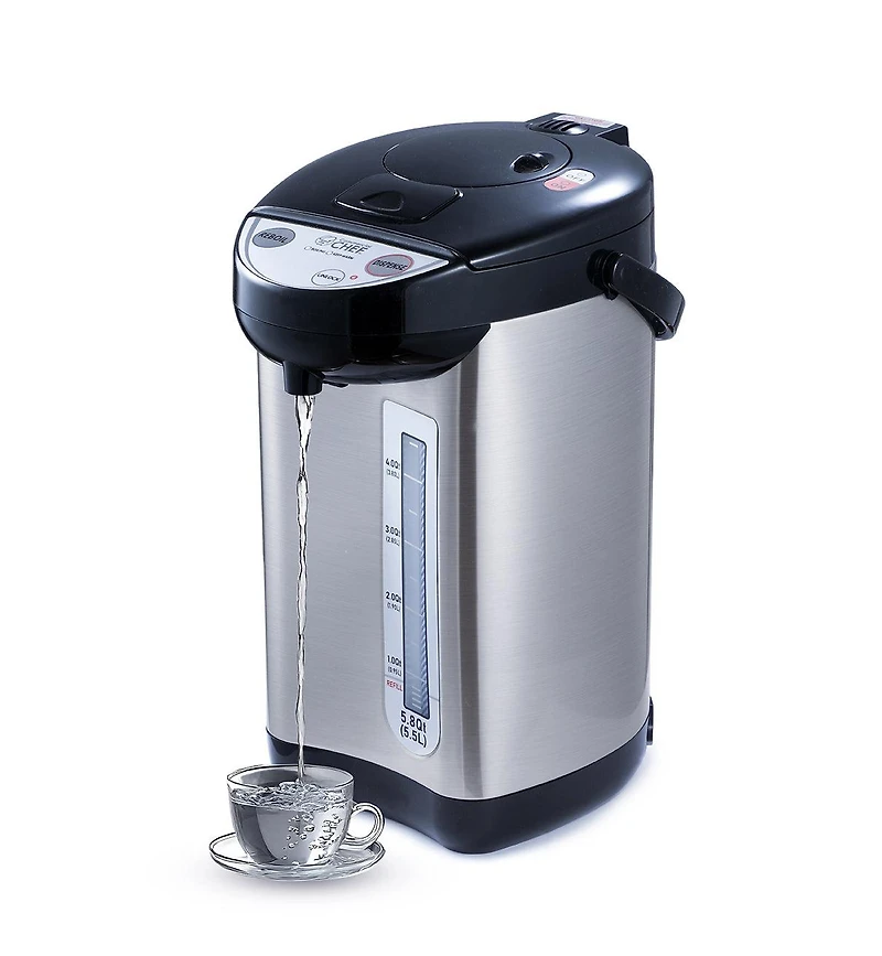 Commercial Chef Electric Hot Water Dispenser, 750W Stainless Steel Water Boiler with 5.8 Qt. Capacity, 360-Degree Base, 3 Dispensing Modes, Chlorine R