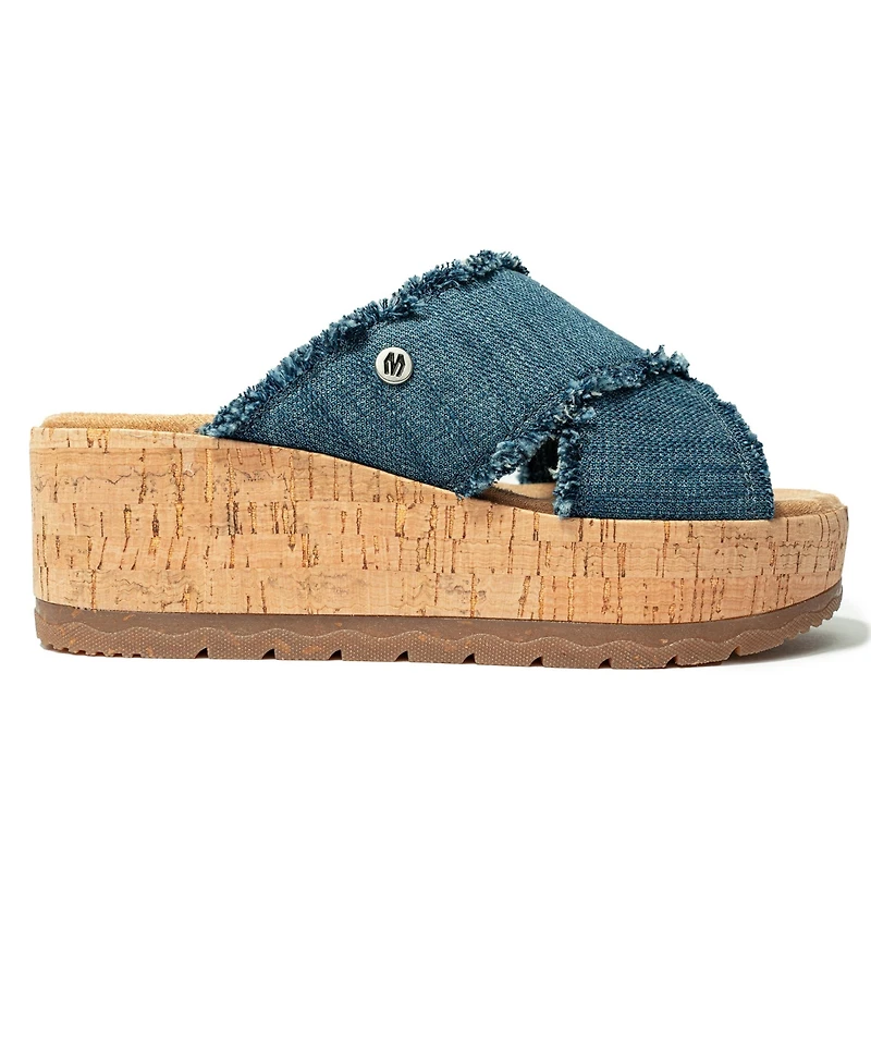 Minnetonka Women's Posey Crossband Wedge Sandal