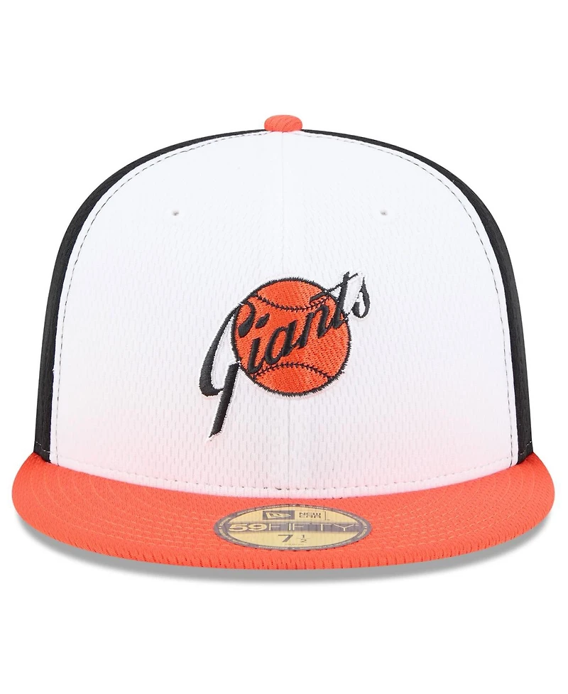 New Era Men's Black/Orange San Francisco Giants 2025 Mlb Clubhouse 59FIFTY Fitted Hat